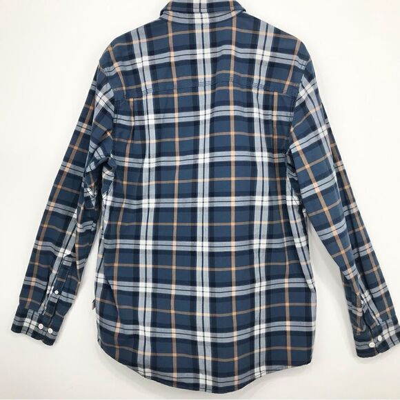 The North Face Blue Plaid 100% Cotton Button Up Long Sleeve Shirt - Picture 6 of 16